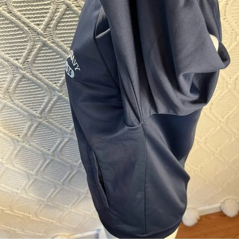 OLD NAVY | Navy Blue Raglan Long Sleeve Zip-Up 2 Striped Details‎ Sweatshirt